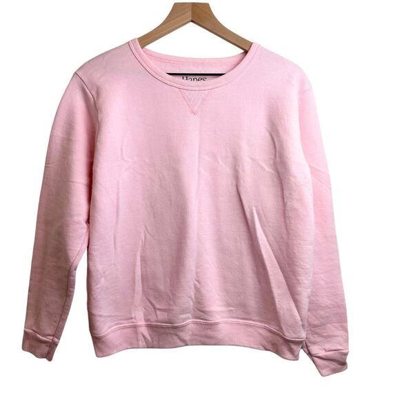 Hanes Soft Sweats Long Sleeves Sweatshirt Pink M - Picture 1 of 6
